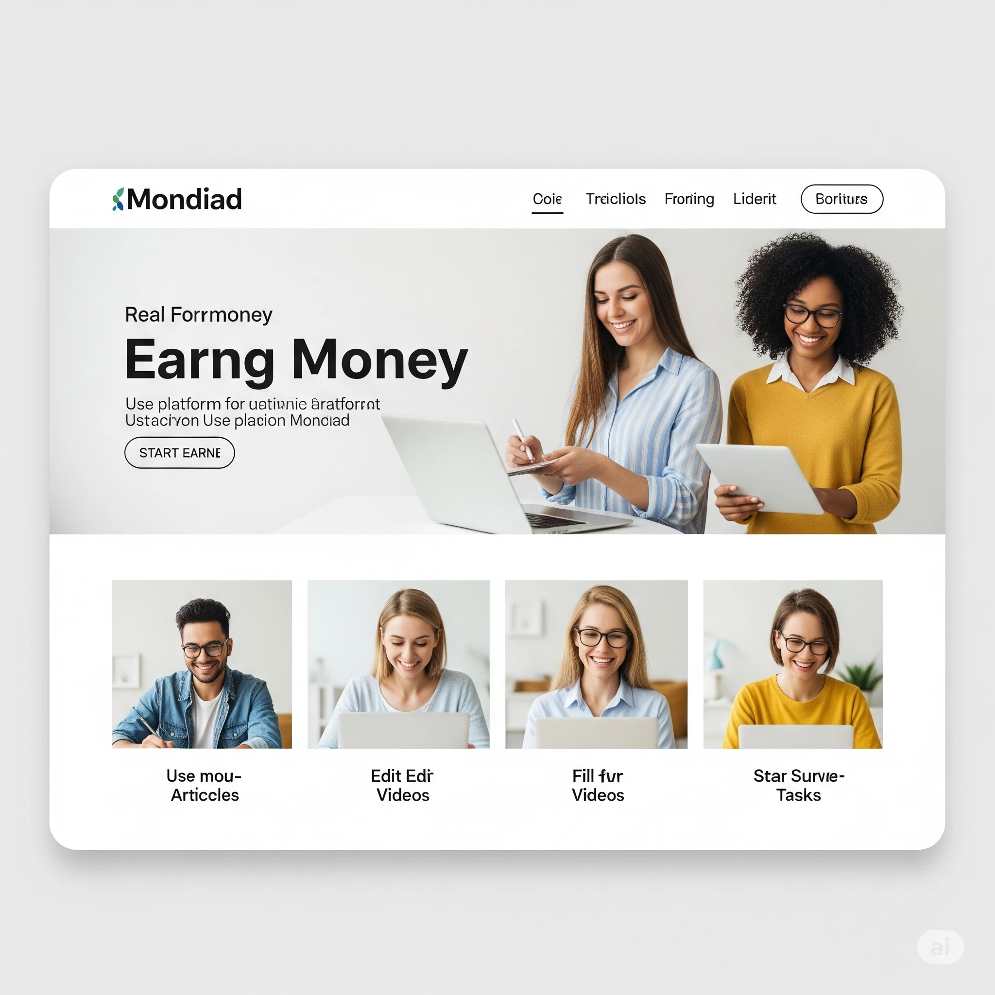 Mondiad platform screenshot or logo