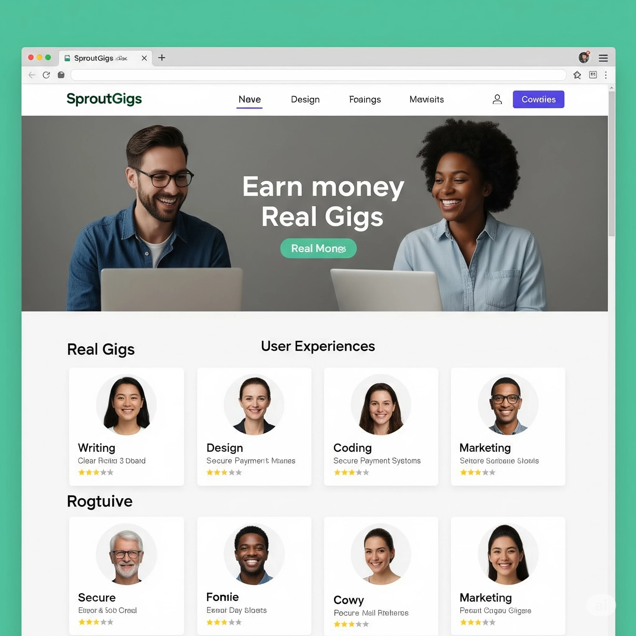 SproutGigs platform screenshot or logo