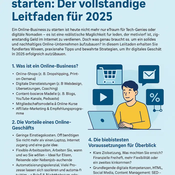 Wie Sie ein Online-Business erfolgreich starten: Der vollständige Leitfaden für 2025