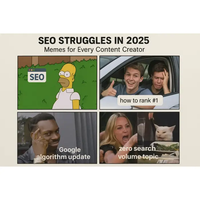 SEO Struggles in 2025: Memes for Every Content Creator