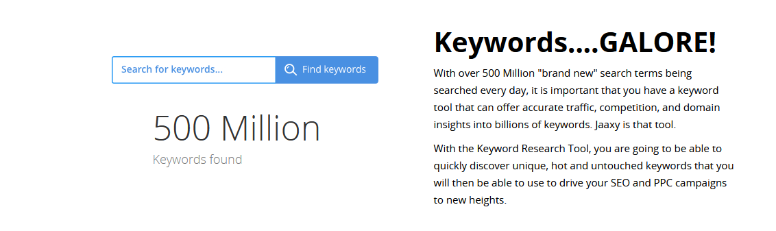 Jaaxy Keywords And Research Tool