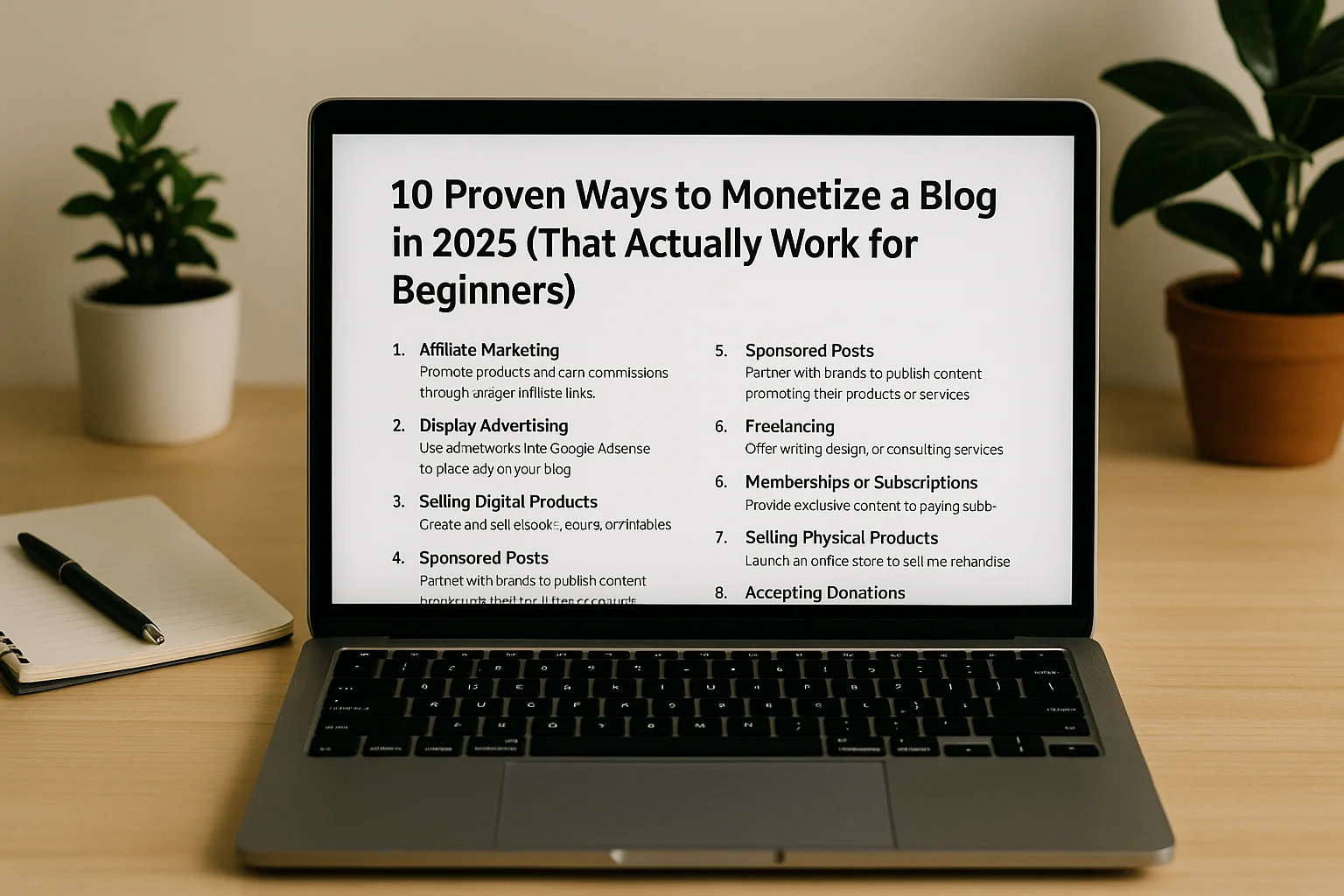 10 Proven Ways to Start Monetising your Blog in 2025